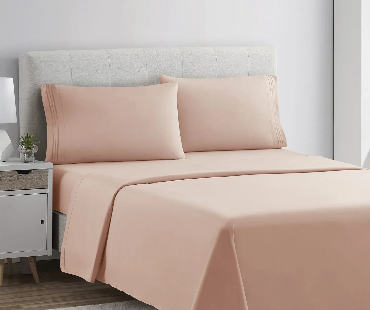 VETRA Ultra Soft Deep Pocket Bed Sheet Set Peach