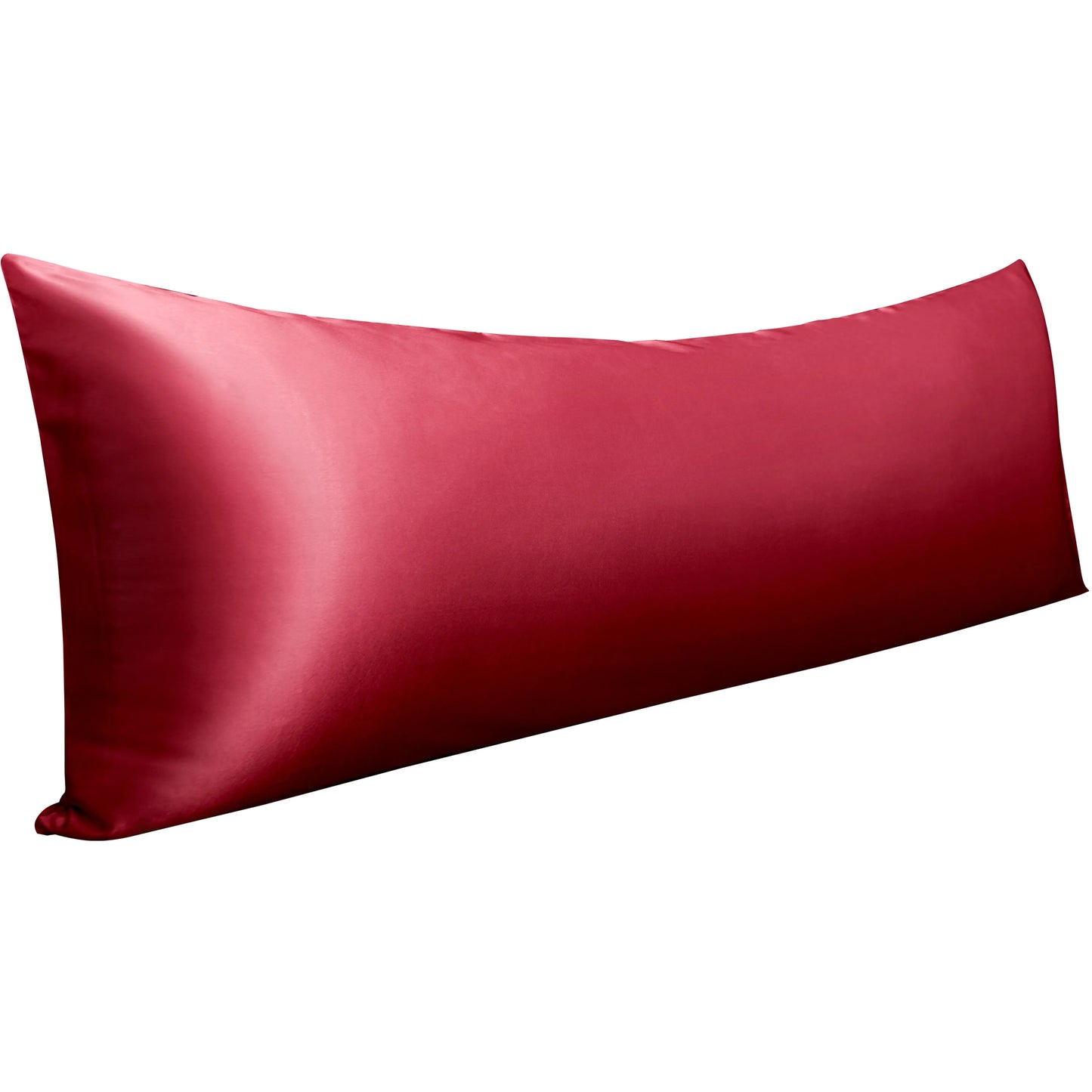 MOREN Satin Long Body Pillowcase with Envelope Closure Red