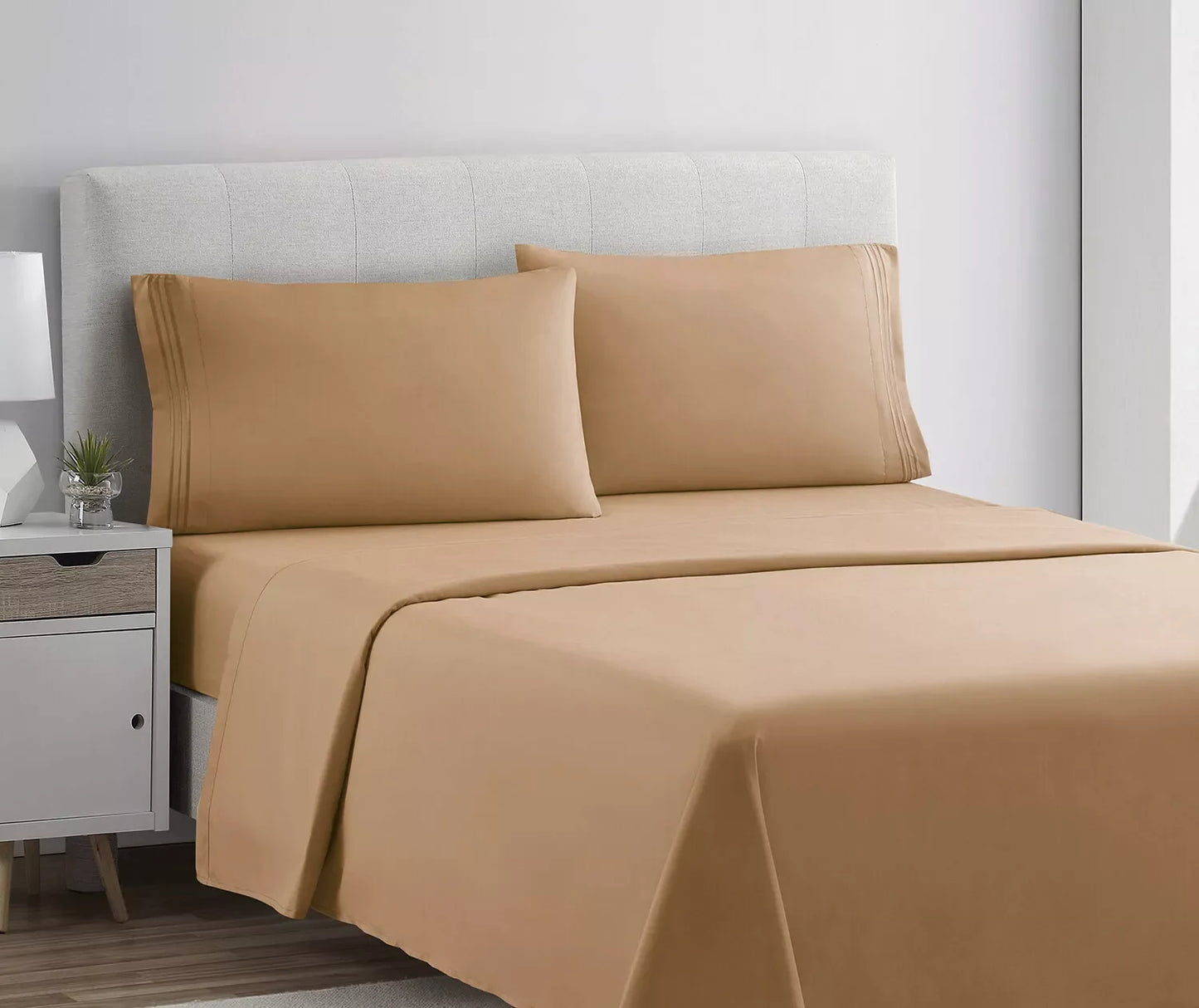 VETRA Ultra Soft Deep Pocket Bed Sheet Set Mocha