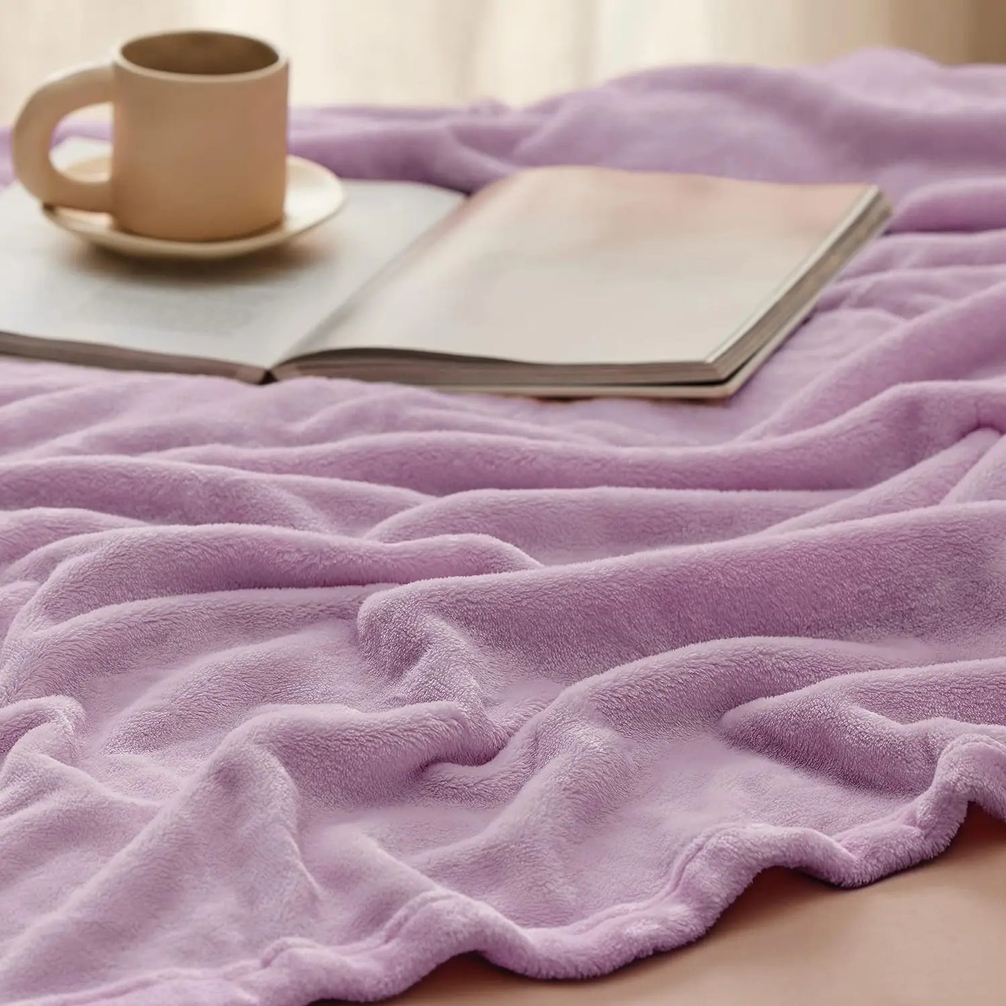 RISA Soft Fleece Blanket Lilac