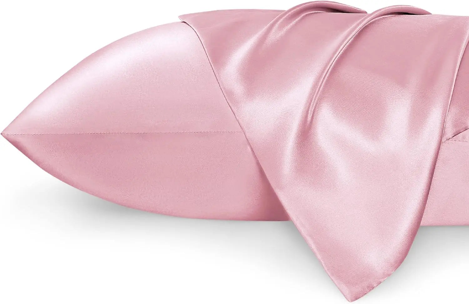 BRIZO Silky Satin Pillowcase with Envelope Closure (Set of 2) Pink