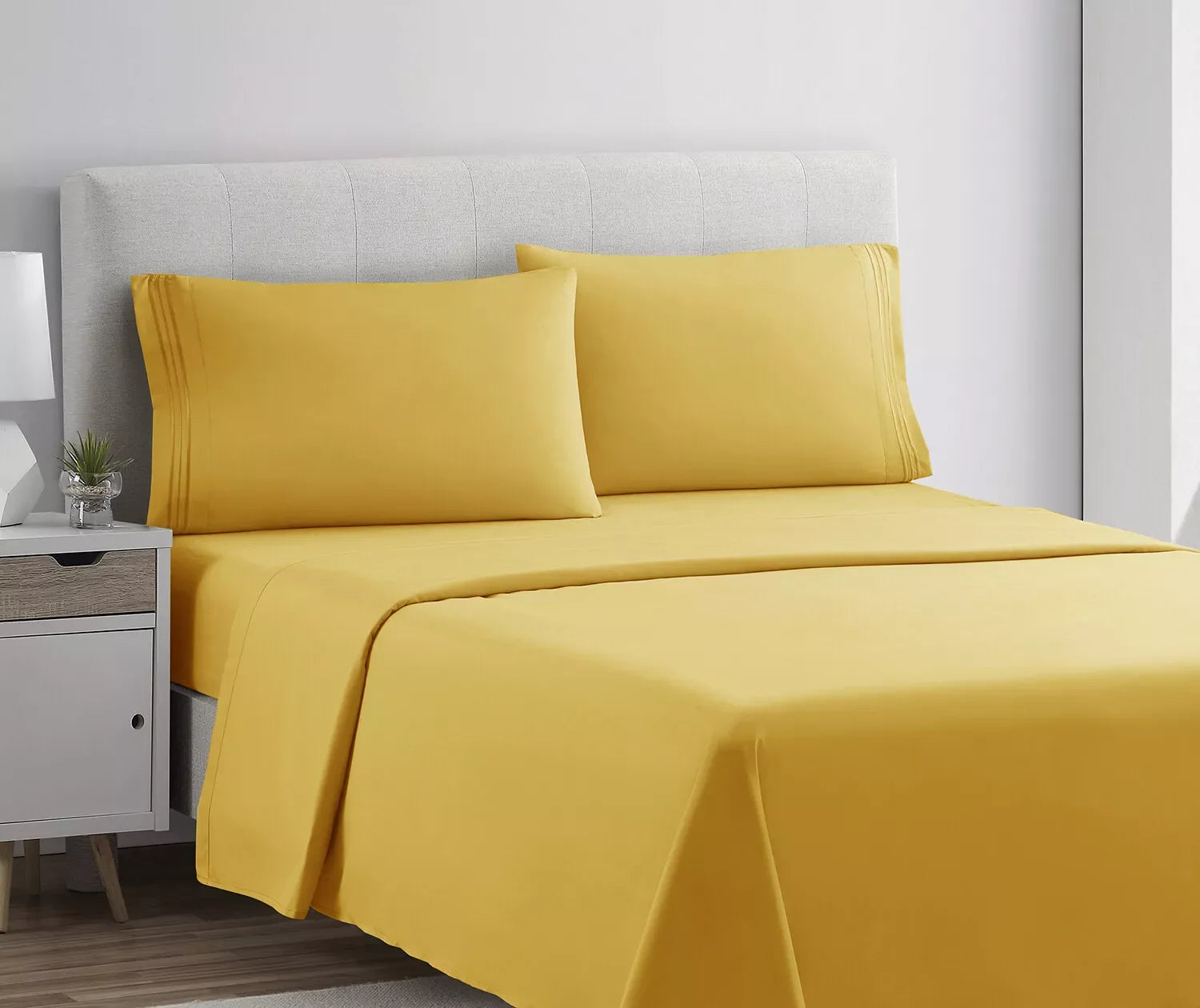 VETRA Ultra Soft Deep Pocket Bed Sheet Set Yellow