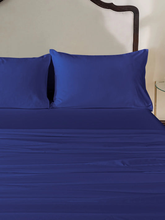 DEXON Microfiber Bed Sheet Set Navy Blue