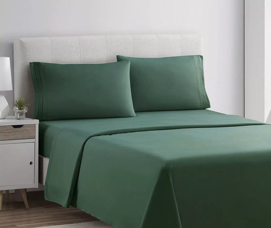 VETRA Ultra Soft Deep Pocket Bed Sheet Set Hunter Green