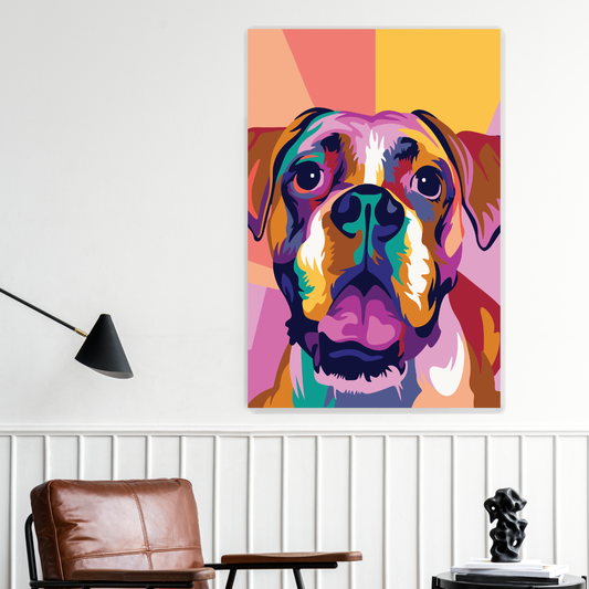 BOXER Dog Pop Art Modern Wall Art