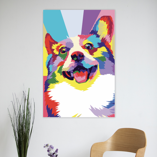 CORGI Pem Welsh Buntes Pop Art Modern Wall Art