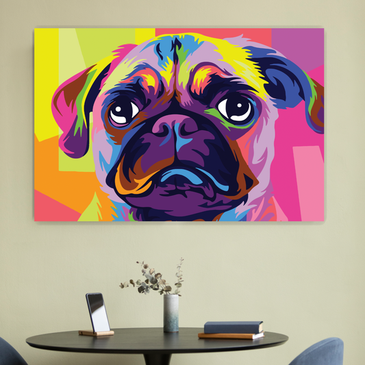 PUG Colorful Pop Art Pop Art Modern Wall Art