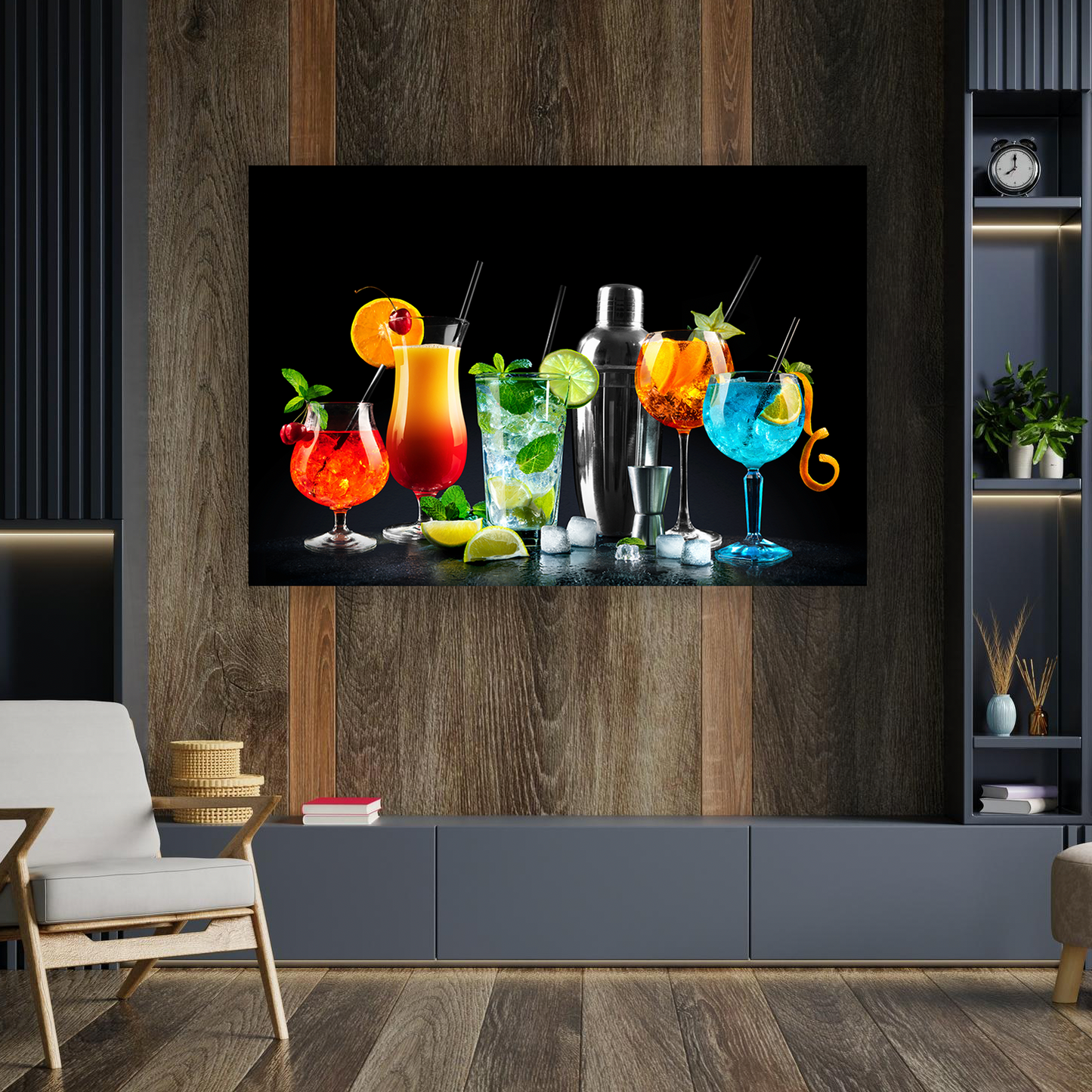 CITRUS Fruit Cocktail Modern Wall Art