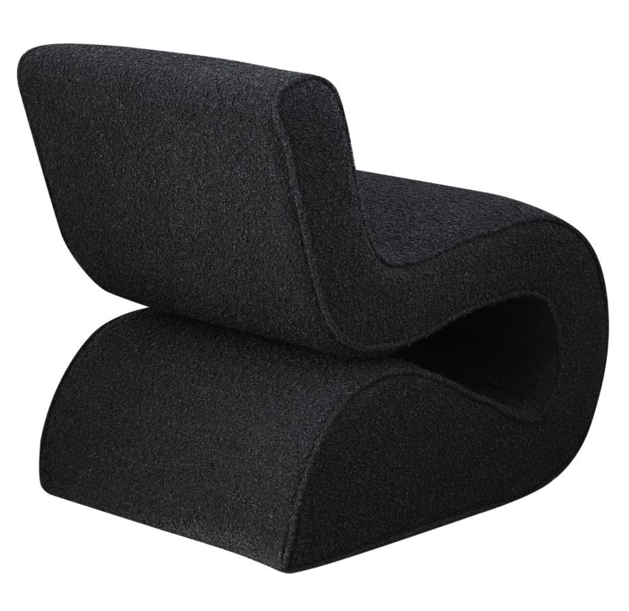 RONEA Boucle Upholstered Armless Curved Accent Chair