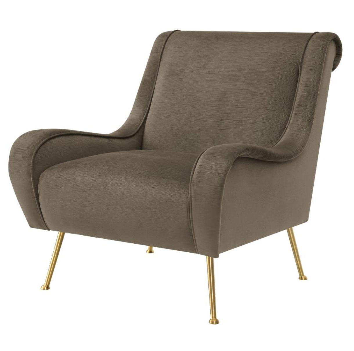 RICCI Upholstered Saddle Arms Accent Chair