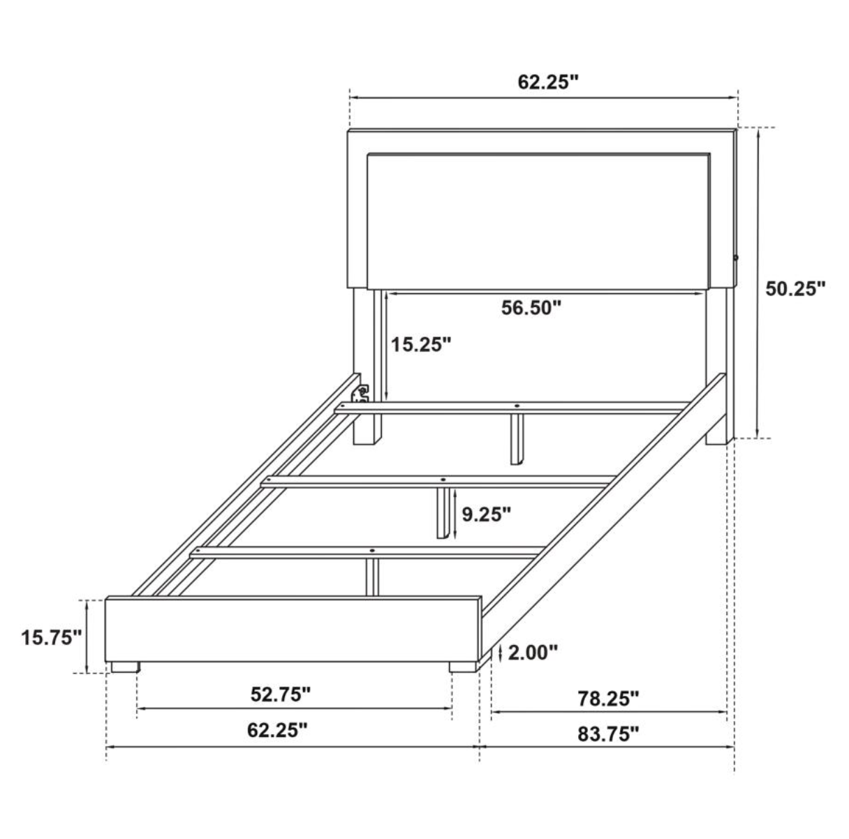 MARCELINE Queen Bed with LED Headboard