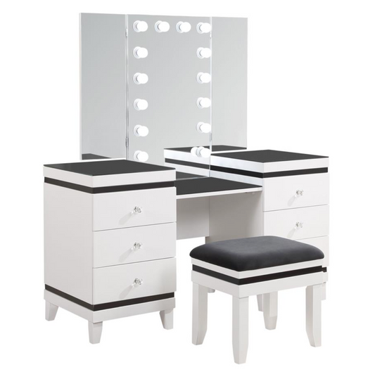 TALEI 6-drawer Vanity Set with Lighting