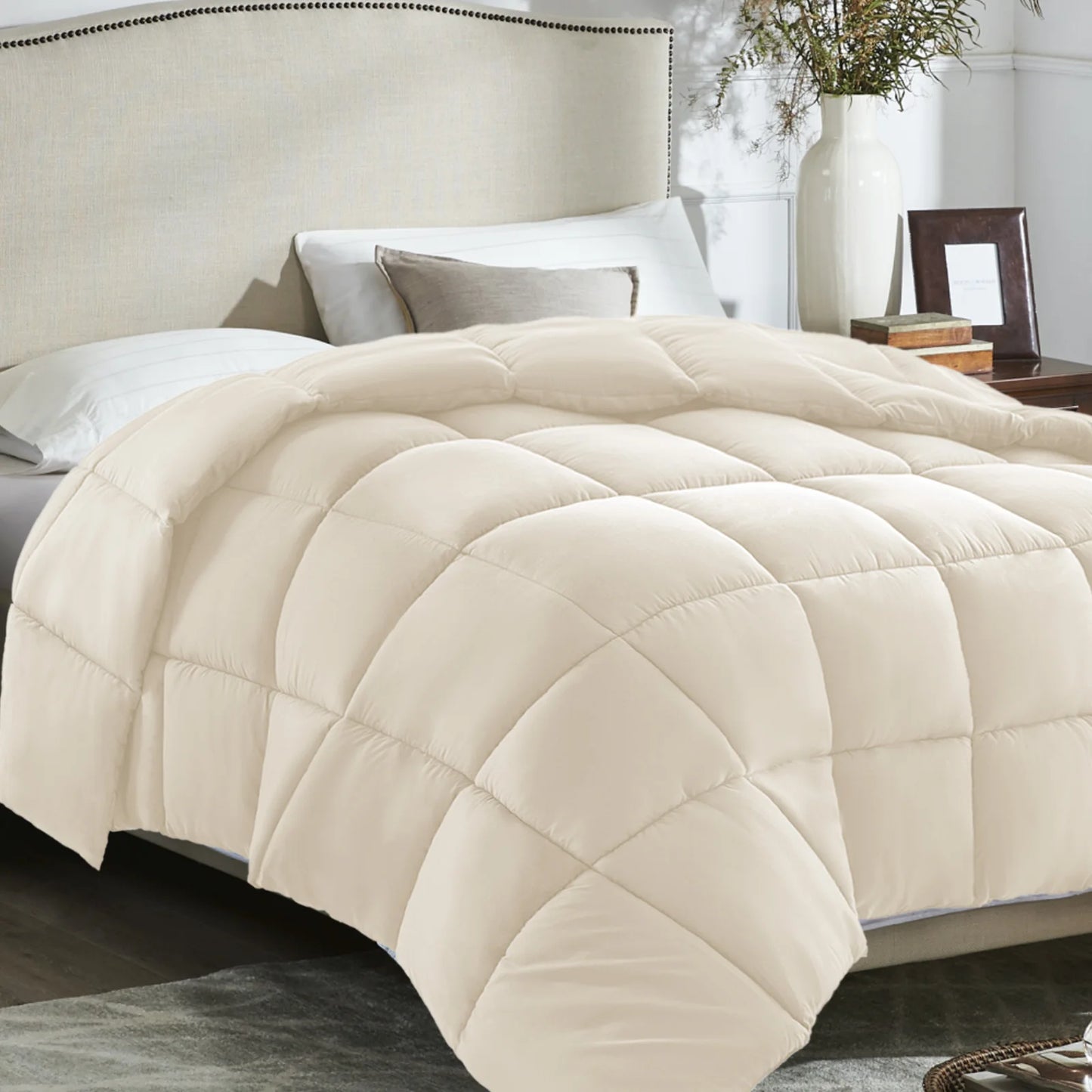 LOREN All Season Bedding Duvet Insert Cream