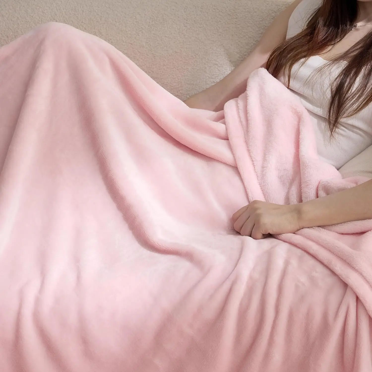 RISA Soft Fleece Blanket Pink