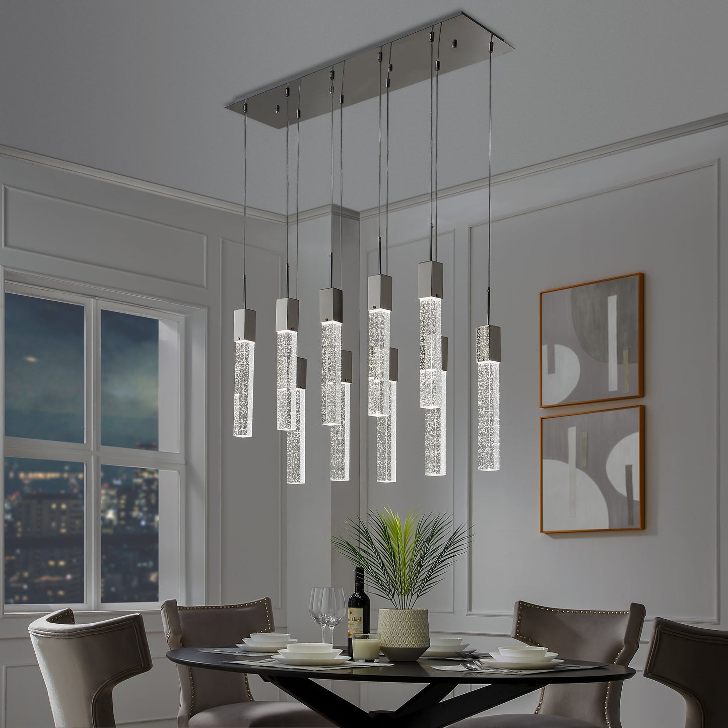 RENNA Sparkling Night Chandelier XL 10 Light