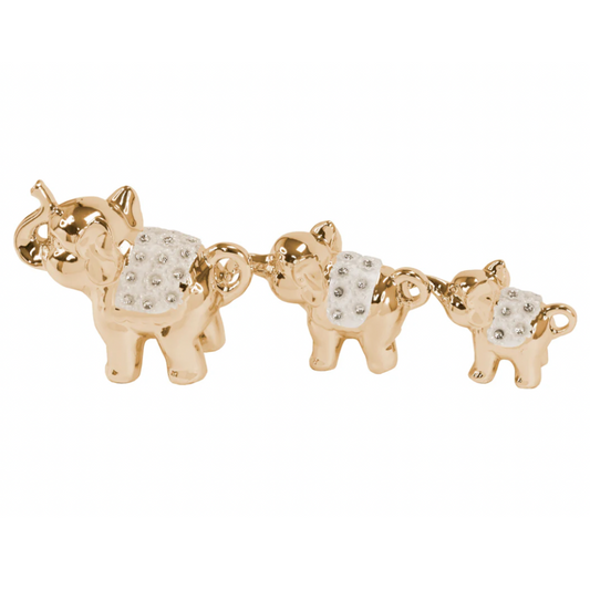 PEREZ 3pc Elephant Set Decor Gold