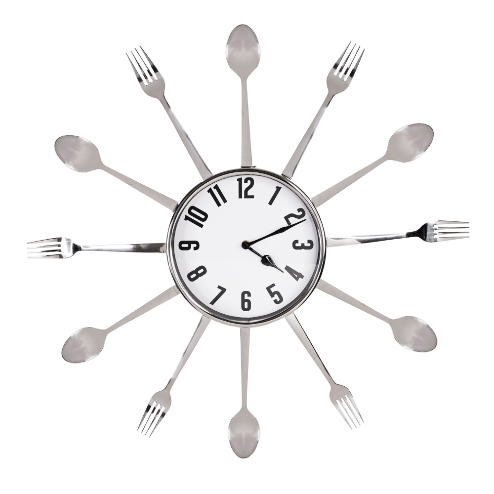 YOLANDA Stainless Steel Utensil Wall Clock