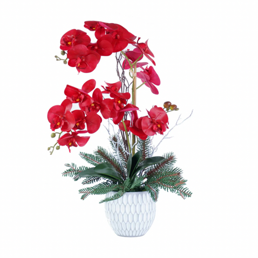 FERRIS Orchid Arrangement Decor Red