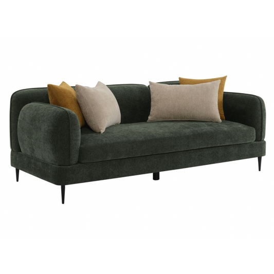 JADE Chenille Upholstered Modern Track Arm Sofa