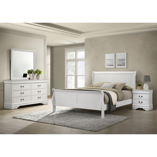 LOUIS PHILIPPE 4-piece Queen Bedroom Set White