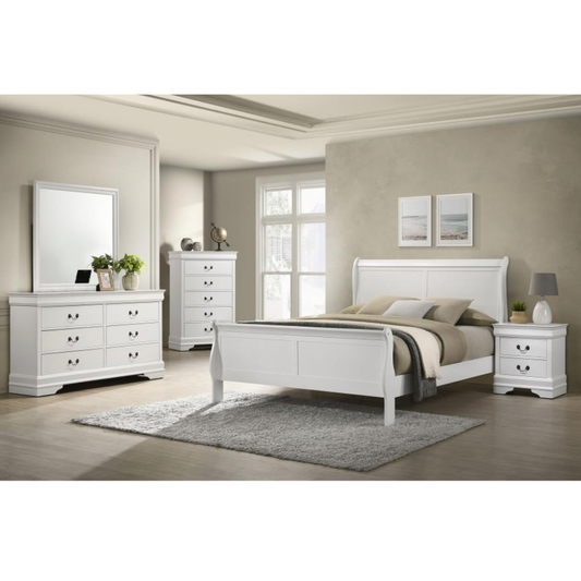 LOUIS PHILIPPE 5-piece Queen Bedroom Set White