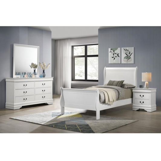 LOUIS PHILIPPE 4-piece Twin Bedroom Set White