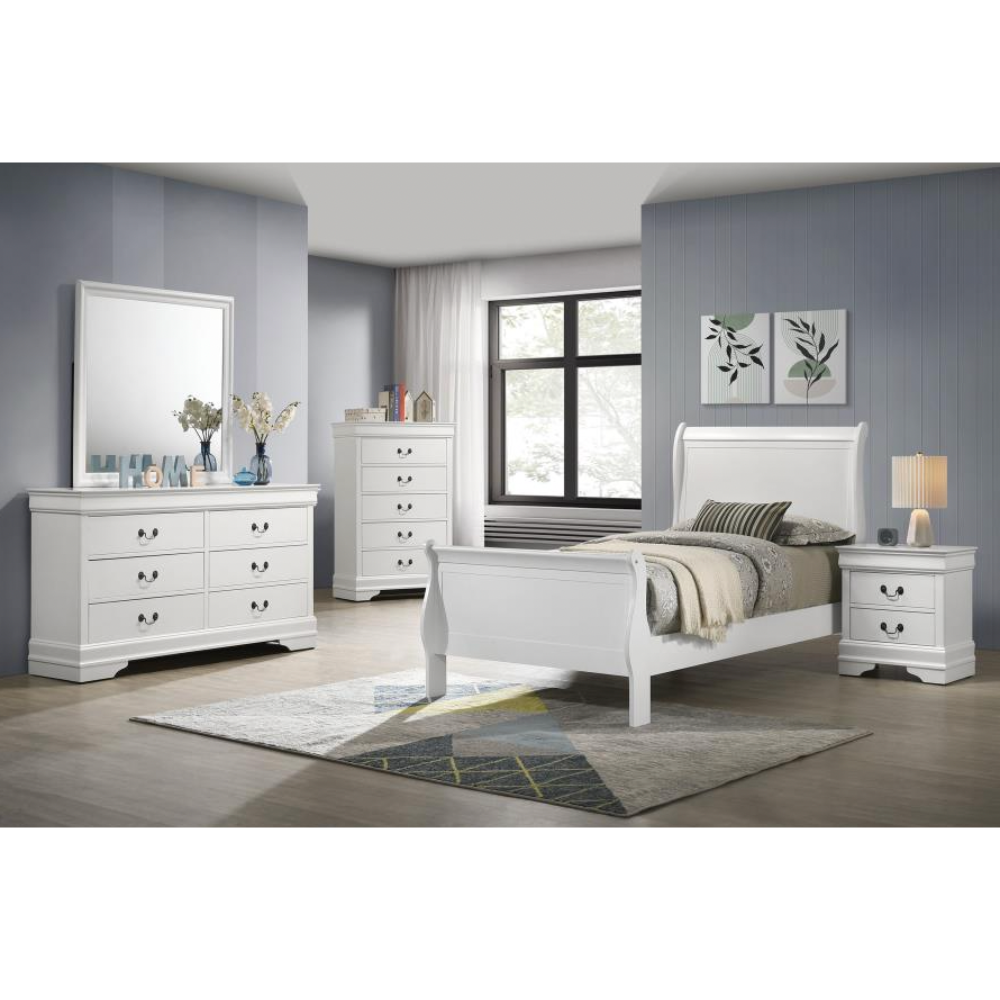 LOUIS PHILIPPE 5-piece Twin Bedroom Set White