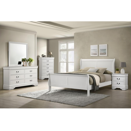 LOUIS PHILIPPE 5-piece Full Bedroom Set White