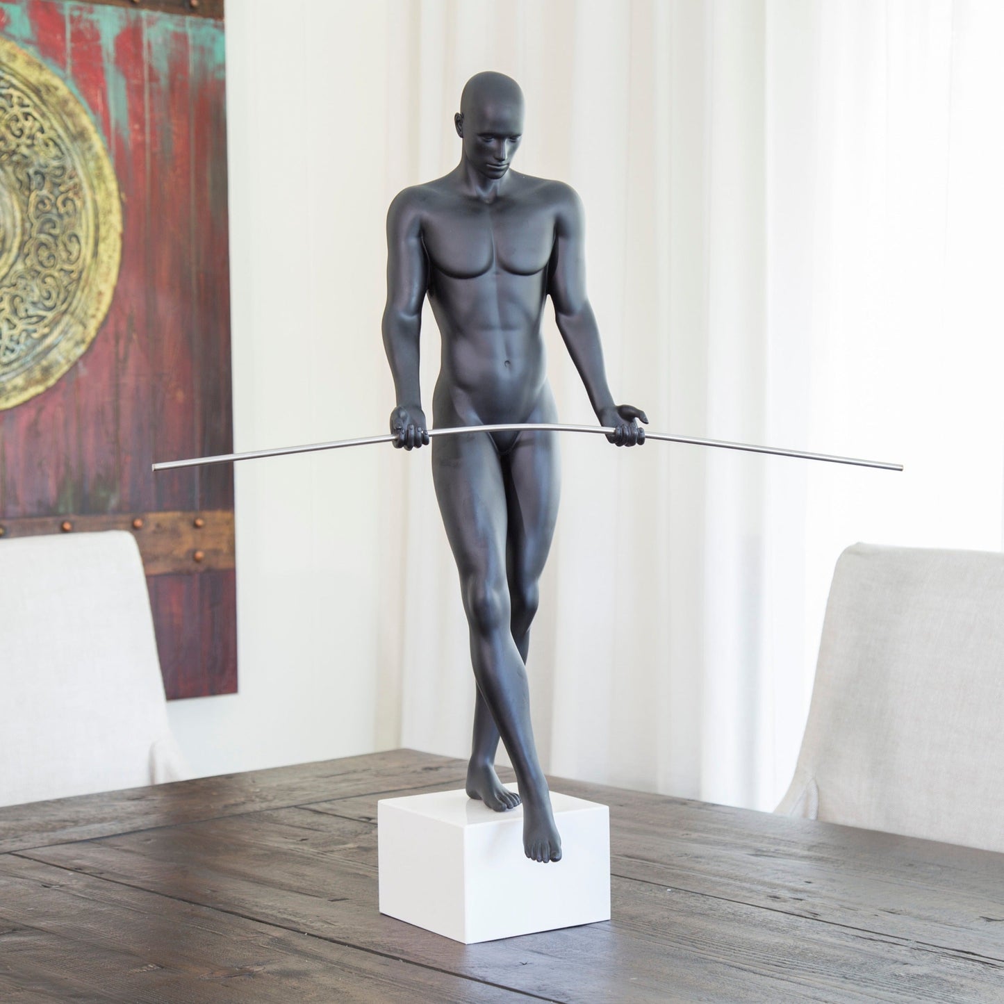 BALANCE Man Sculpture Matte Black