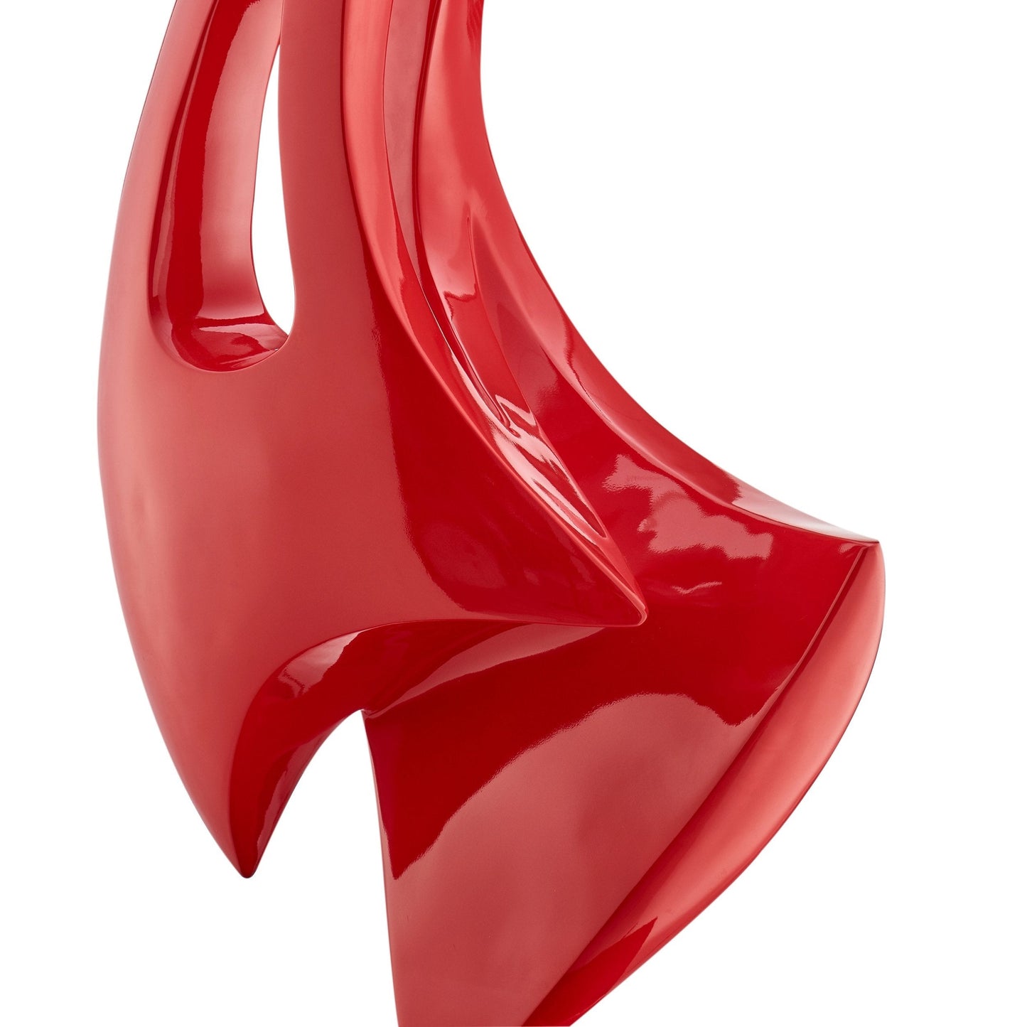 SAIL 70" Red Floor Sculpture With Black Stand