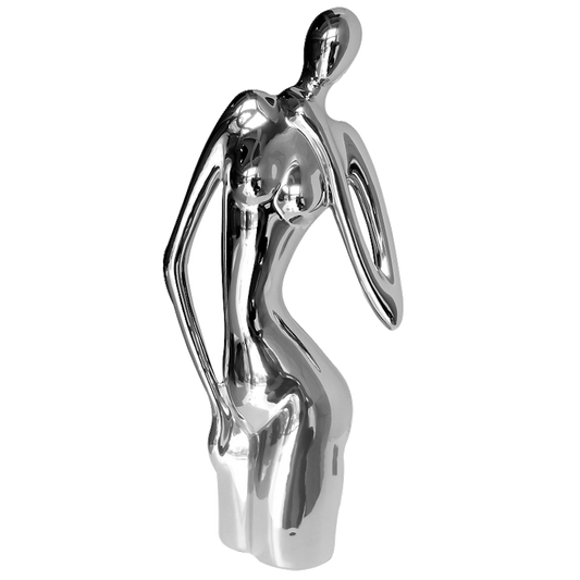 ORION Lady Statue Silver Home Decor